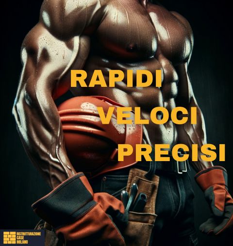 Uomo muscoloso con guanti da cantiere edile e casco rosso sotto il braccio